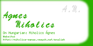 agnes miholics business card